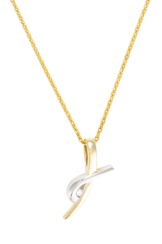 Pendentif Danse - Or blanc, or jaune et diamant