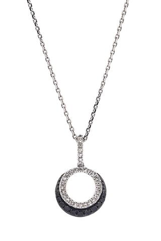 Pendentif Halia - Or blanc et diamants