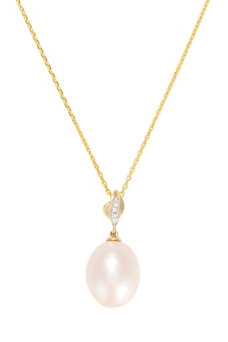 Pendentif Perla - Or jaune, diamants et perle