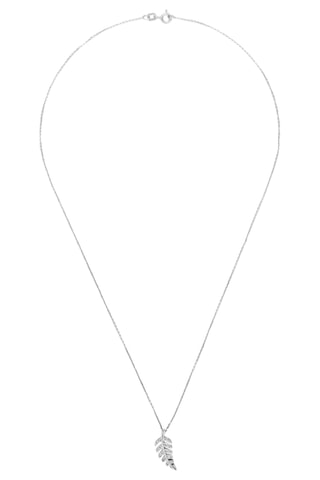 Pendentif Feuillage au vent - Or blanc et diamants