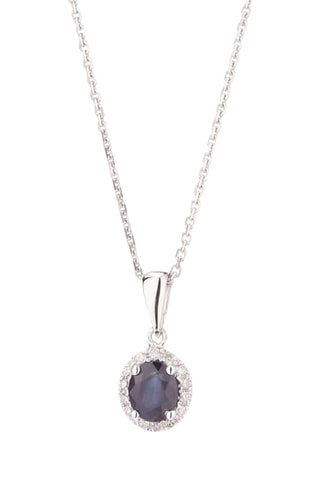 Pendentif Bleu d'Alexandrie - Or blanc, diamants et saphir