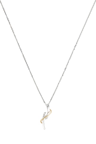 Pendentif Union - Or blanc et or jaune et diamants