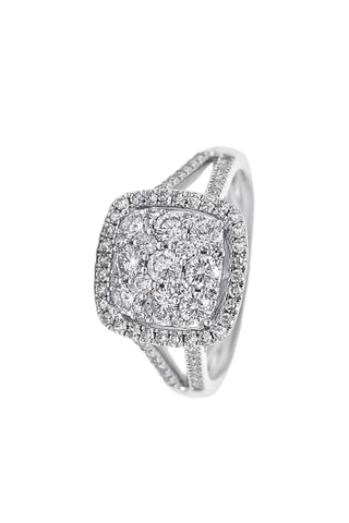 Bague Callie - Or blanc et diamants