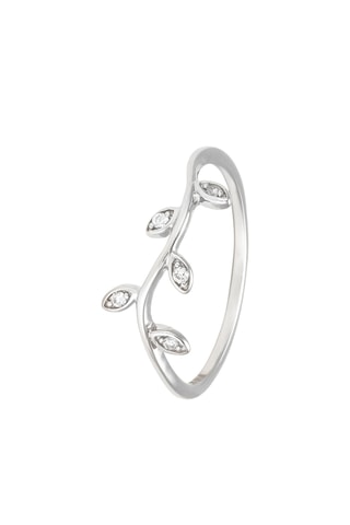 Bague Feuillage Enchanté - Or blanc et diamants
