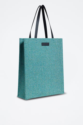 Tote bag de lana - Gris y verde - Nina Ricci