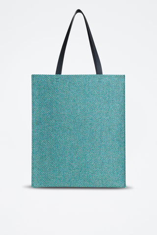Tote bag de lana - Gris y verde - Nina Ricci