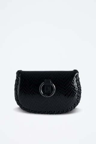 Bolso de mano de piel - Negro