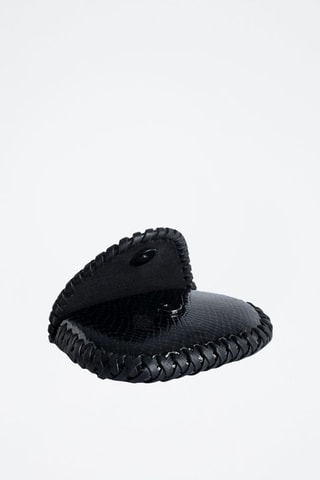 Bolso de mano de piel - Negro