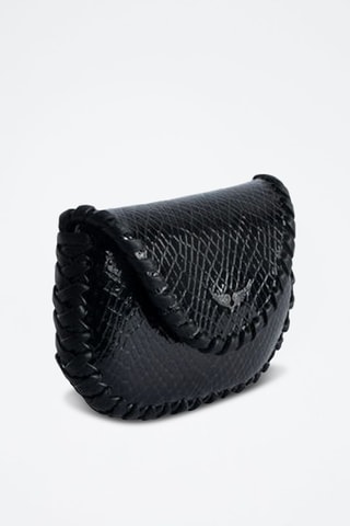 Bolso de mano de piel - Negro