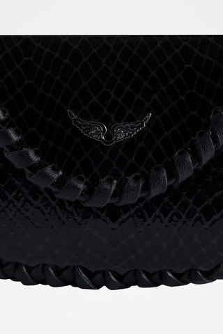 Bolso de mano de piel - Negro