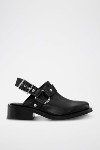 Sandalias de piel - Negro - Ganni