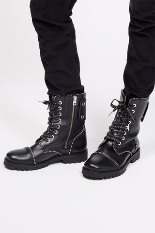 Botas de piel - Negro