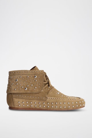 Botines de piel - Beige