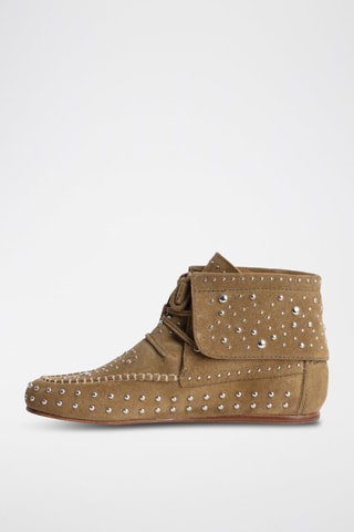 Botines de piel - Beige