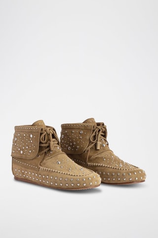 Botines de piel - Beige