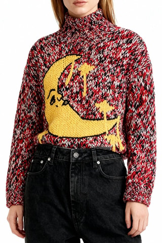 Jersey de lana - Rojo y amarillo - Ganni