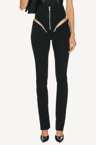 Pantalón de tiro alto - Negro - Mugler