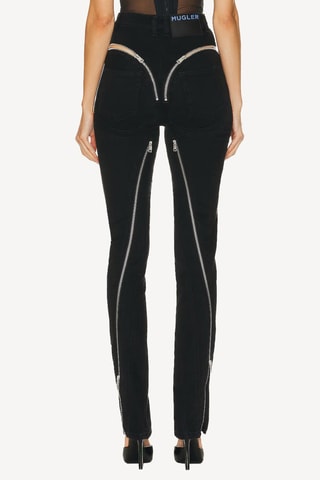 Pantalón de tiro alto - Negro - Mugler