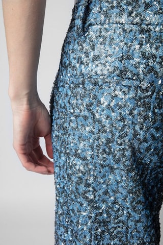Pantalón de seda - Celeste