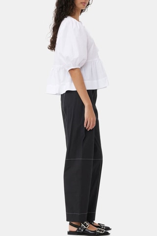 Pantalón de algodón orgánico - Negro - Ganni