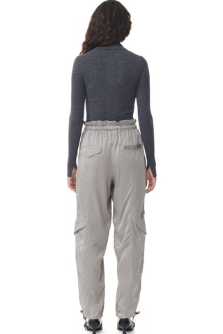 Pantalón de tiro alto - Gris claro - Ganni