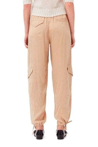 Pantalón de tiro alto - Beige - Ganni