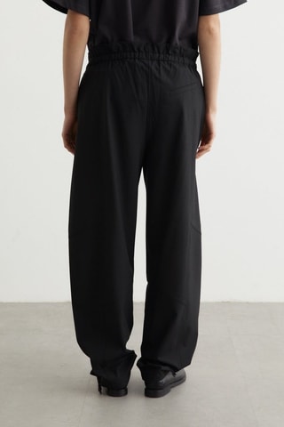 Pantalón de tiro alto - Negro - Ganni