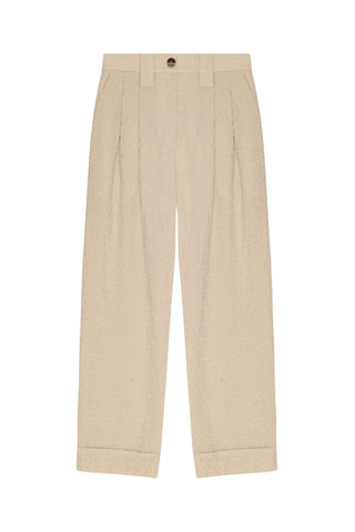 Pantalón 7/8 de tiro alto - Beige - Ganni