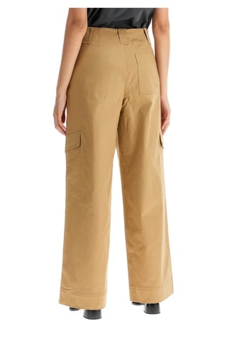 Pantalón cargo de algodón orgánico - Beige - Ganni