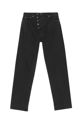 Vaquero de algodón orgánico - Negro - Ganni