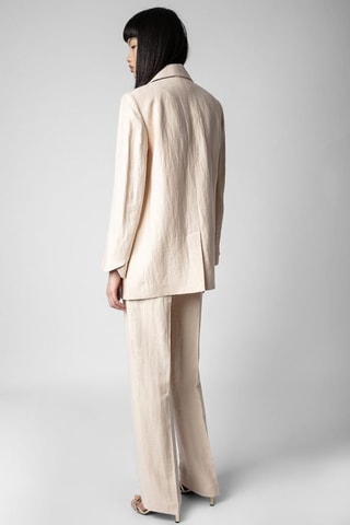 Chaqueta de lino - Rosa empolvado