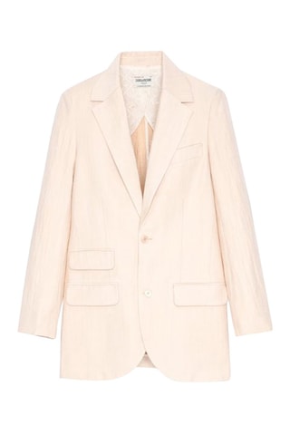 Chaqueta de lino - Rosa empolvado