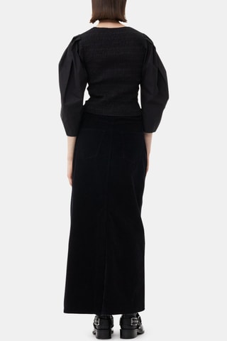 Top de algodón orgánico - Negro - Ganni