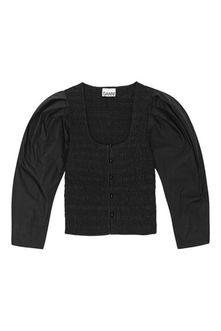 Top de algodón orgánico - Negro - Ganni