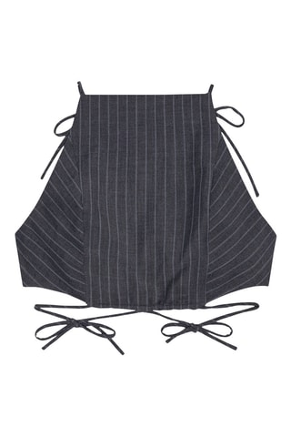 Crop top - Gris oscuro - Ganni