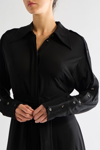 Vestido camisero - Negro - Proenza Schouler