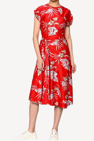 Vestido asimétrico - Rojo - Paco Rabanne
