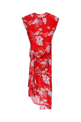 Vestido asimétrico - Rojo - Paco Rabanne