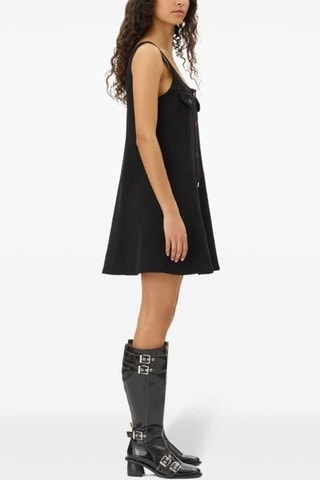 Vestido camisero - Negro - Ganni