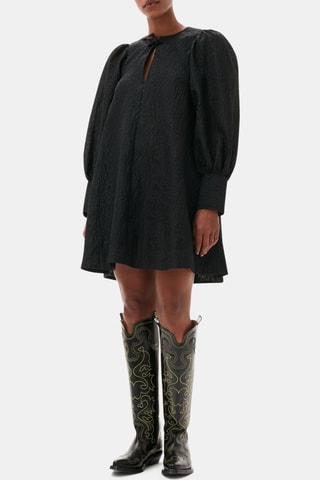 Vestido trapecio - Negro - Ganni