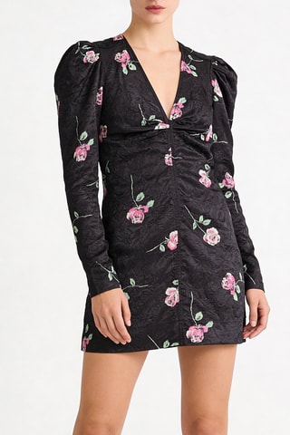 Vestido recto - Negro - Ganni