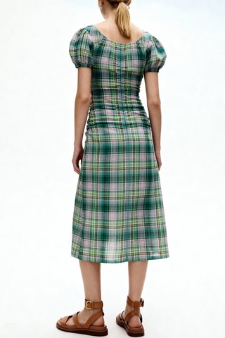 Vestido midi de algodón orgánico - Verde - Ganni