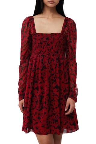 Vestido evasé - Rojo - Ganni