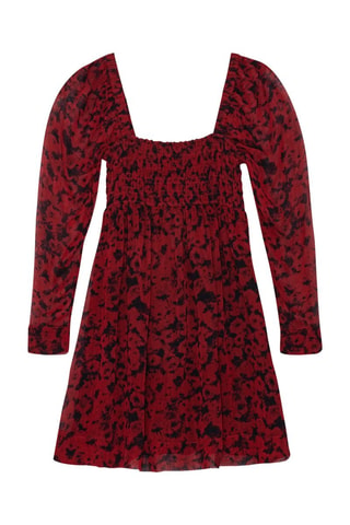 Vestido evasé - Rojo - Ganni