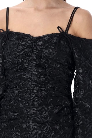 Vestido recto - Negro - Ganni