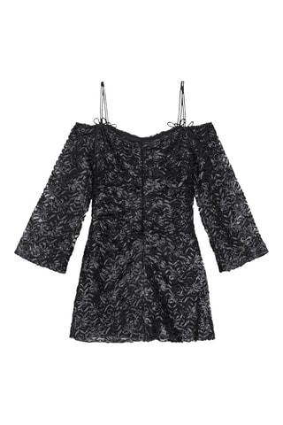 Vestido recto - Negro - Ganni