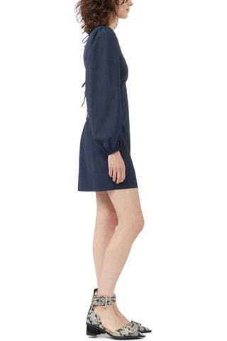 Vestido recto - Azul marino - Ganni