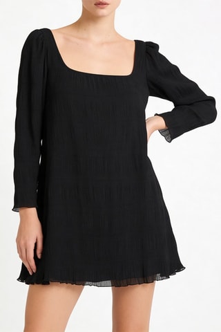 Vestido recto - Negro - Ganni