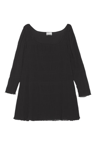 Vestido recto - Negro - Ganni