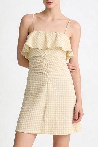 Vestido evasé - Caqui - Ganni